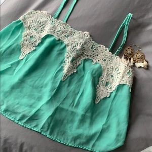Teal Crop Top